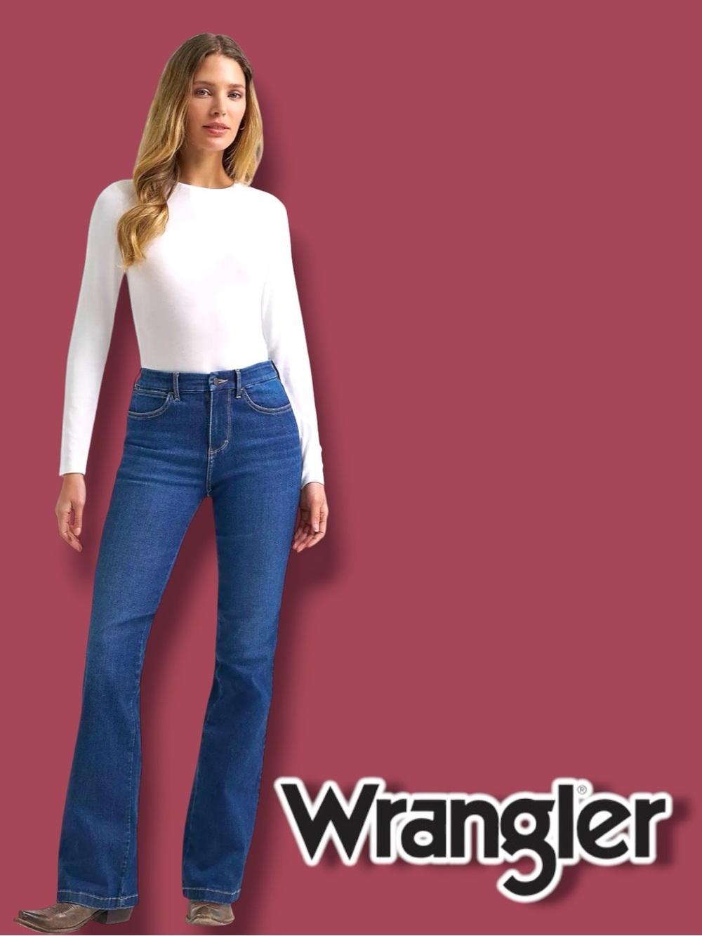 Never Worn! Wrangler Bespoke High-Rise Boot Cut Jeans in Ada. Size 27